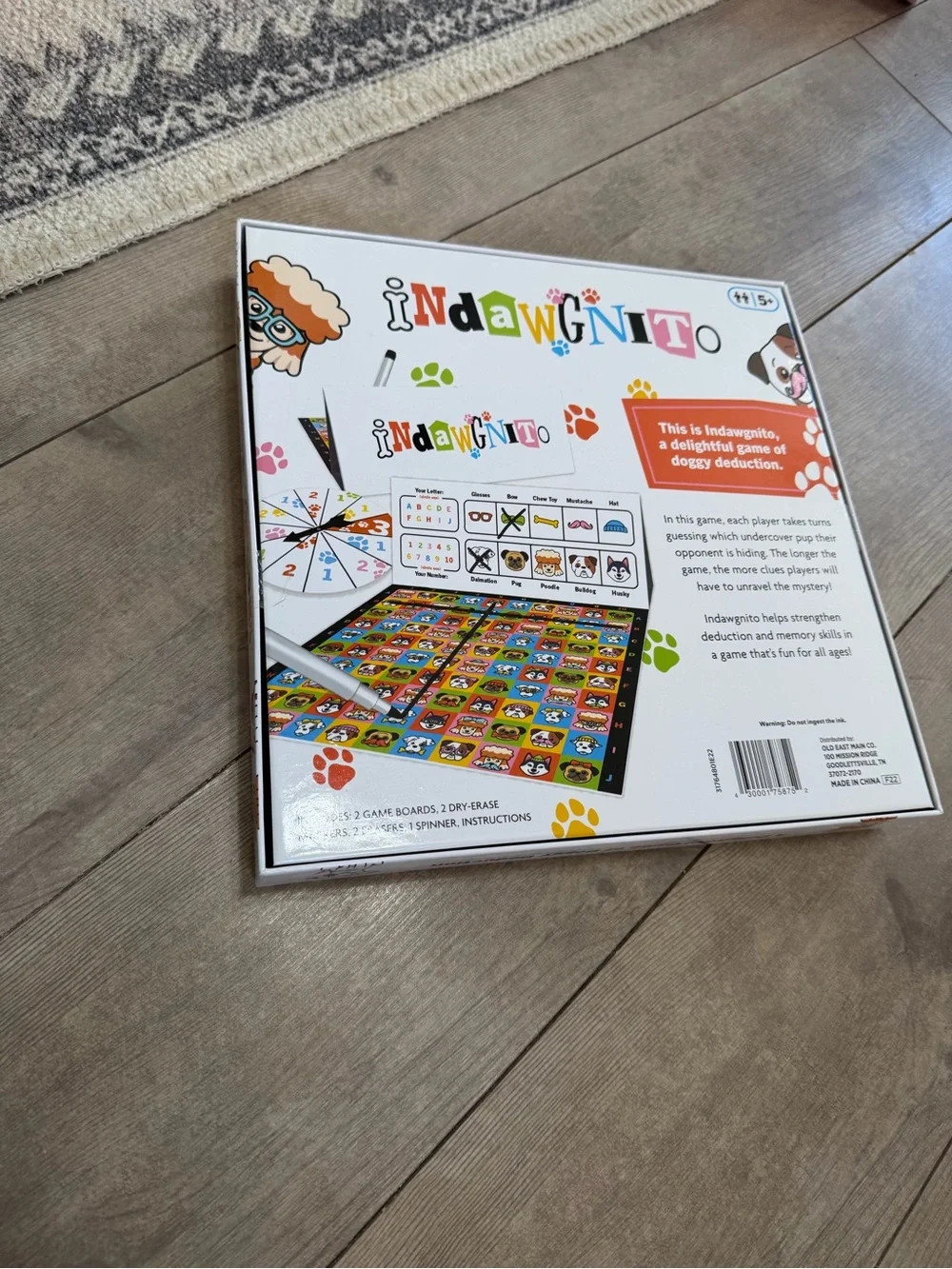 New Indawgnito Dog Deduction Guessing Board Game Family Mystery Game Ages 5+
